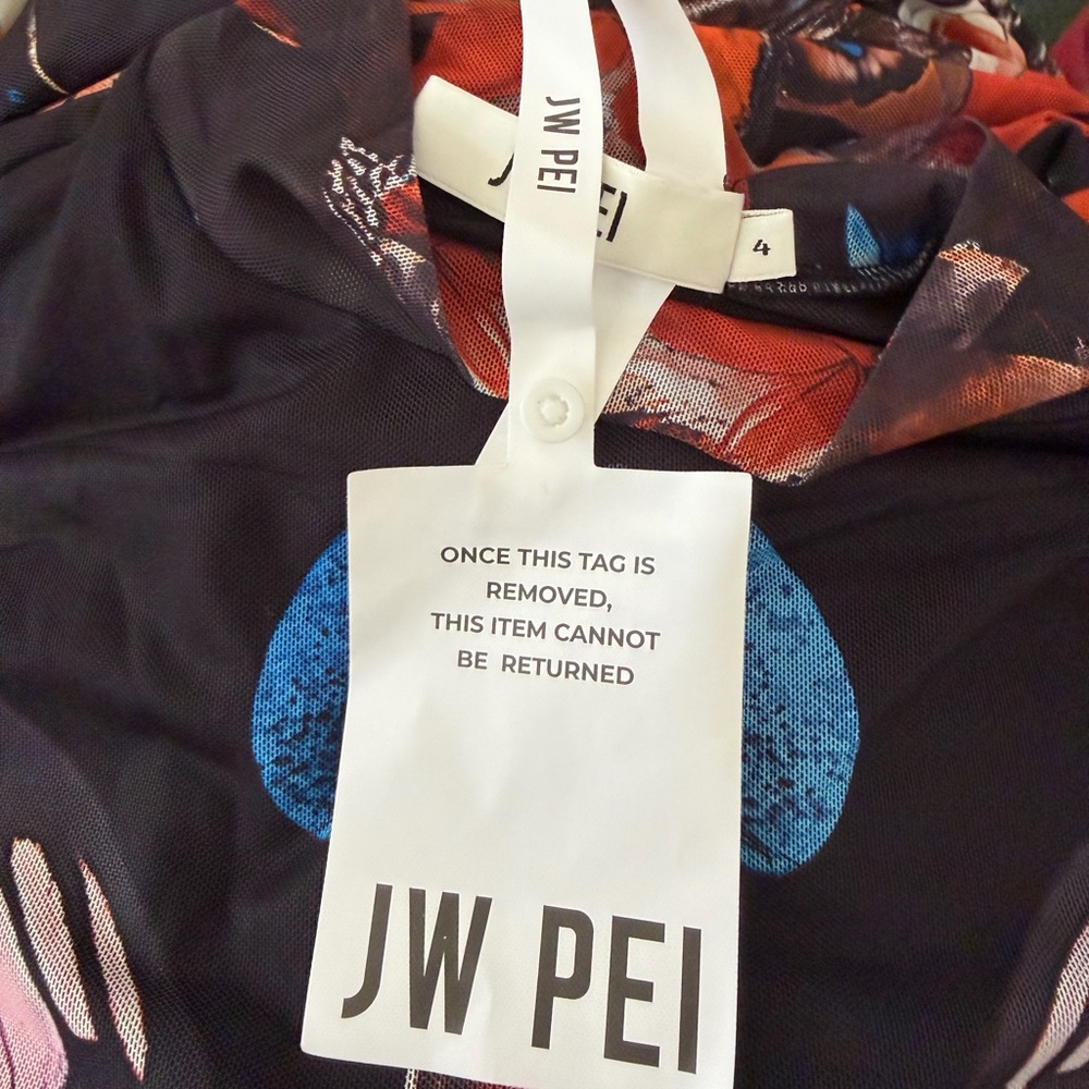 JW PEI Multicolor Insect Print Long Sleeve Dress - Picture 5 of 6